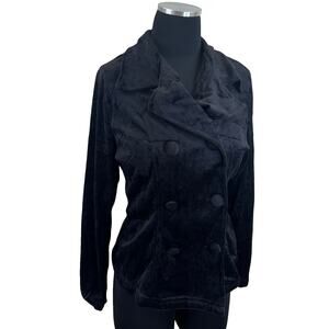 Vintage 80s Black Velvet Double-Breasted Blazer Jacket – Maggie Lawrence